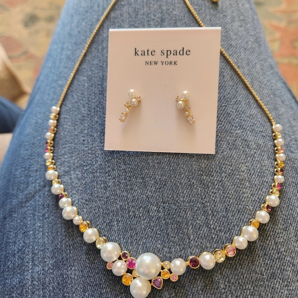 Kate SPADE Pearl Cavier Necklace/Earrings